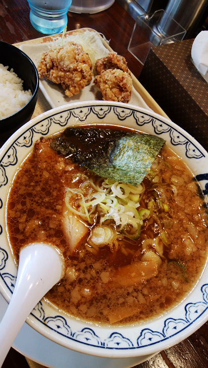 東京豚骨ばんからのばんからラーメン+唐揚げセット