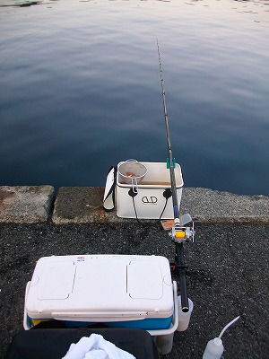 西伊豆・田子港で両軸遠投カゴ釣りの釣り座