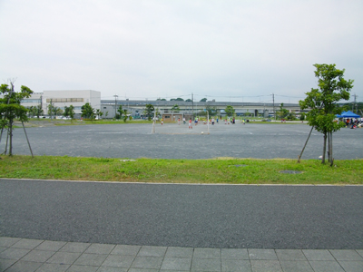 杉田臨海緑地で行われている少年サッカー