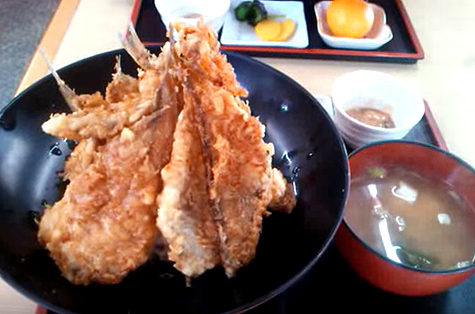 魚重食堂の深海魚天丼
