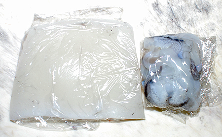 シリヤケイカを冷凍保存する